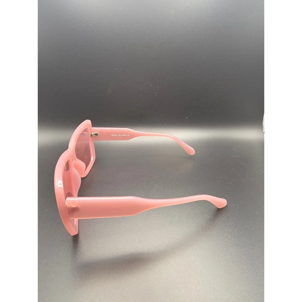 Square Oversized Sunglasses Womens Pink‎ Excellent 55-20-143 CAT#1